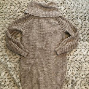Chunky turtleneck sweater dress